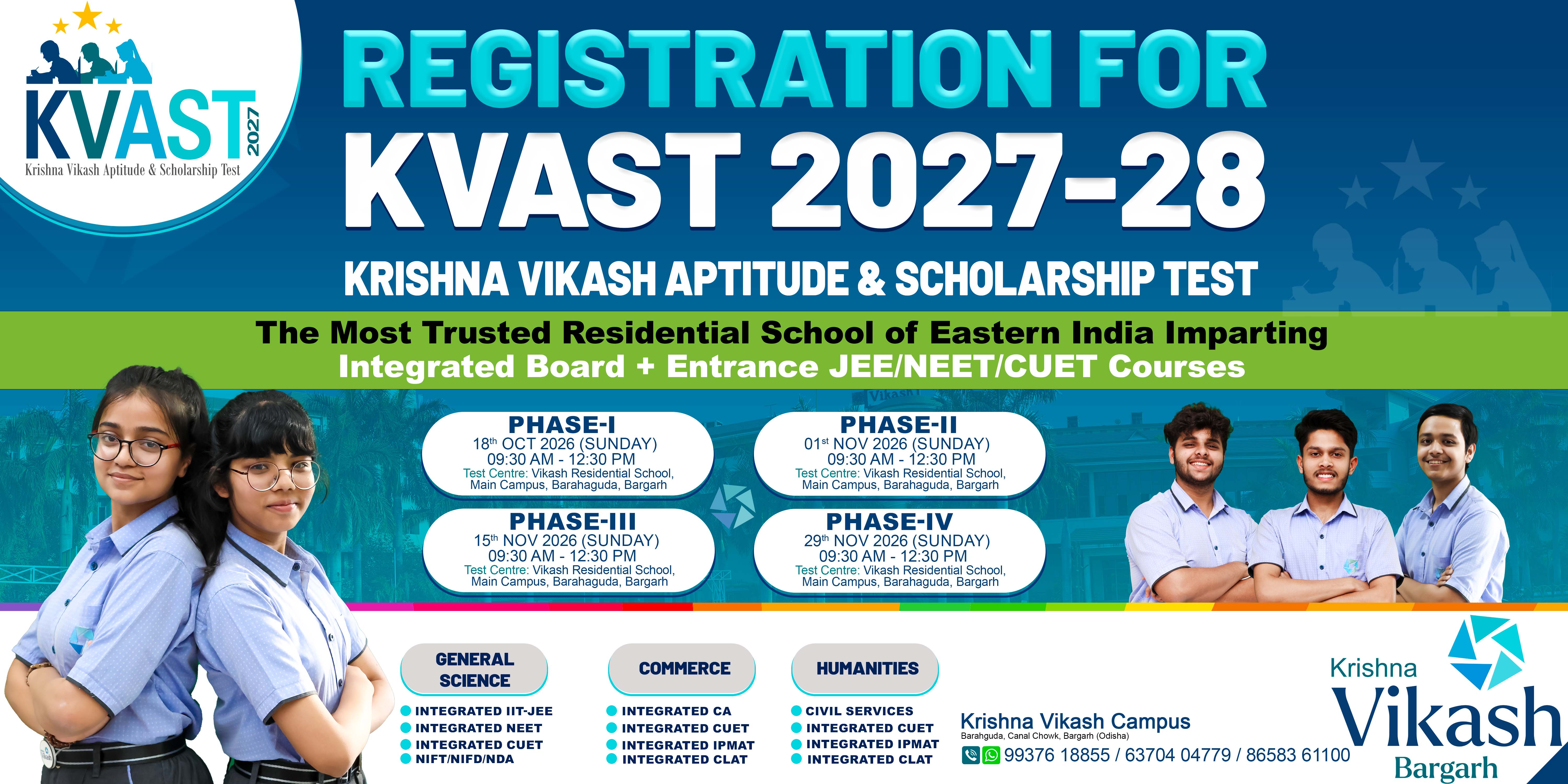 KVAST 2027-28 Registration